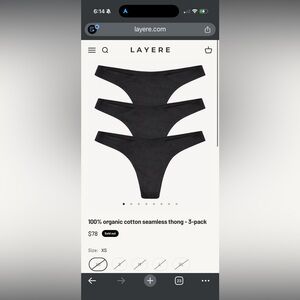 Layere 100% Organic Thong 3-pack